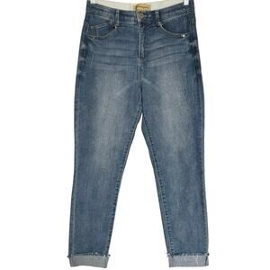 Democracy Ab Technology Jeans Size 6 Womens Skinny Raw Hem Denim Stretch